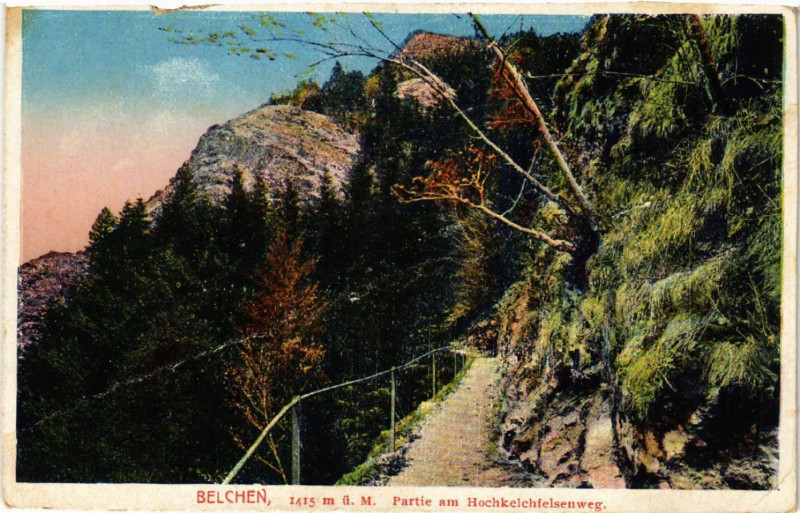 Carte postale ancienne Belchen - Partie am Hochkelchfelsenweg