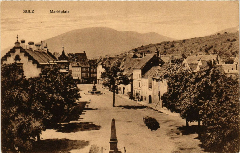 Carte postale ancienne Sulz - Martkplatz