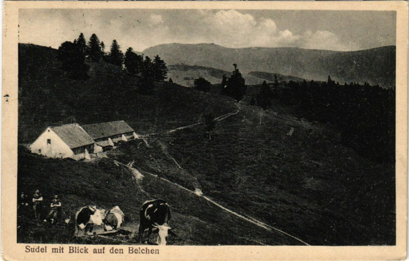 Carte postale ancienne Sudel mit blick auf den Belchen
