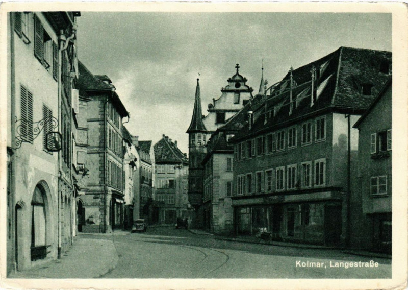 Carte postale ancienne Kolmar - Langestrasse