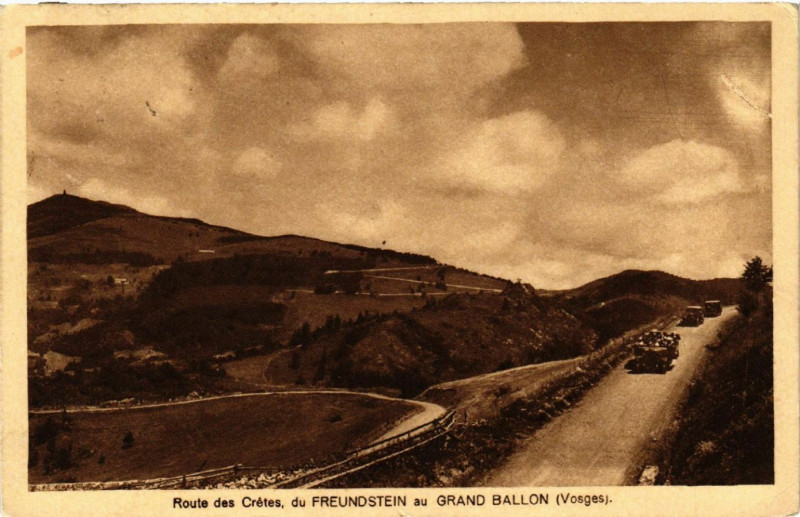 Carte postale ancienne Route des Cretes