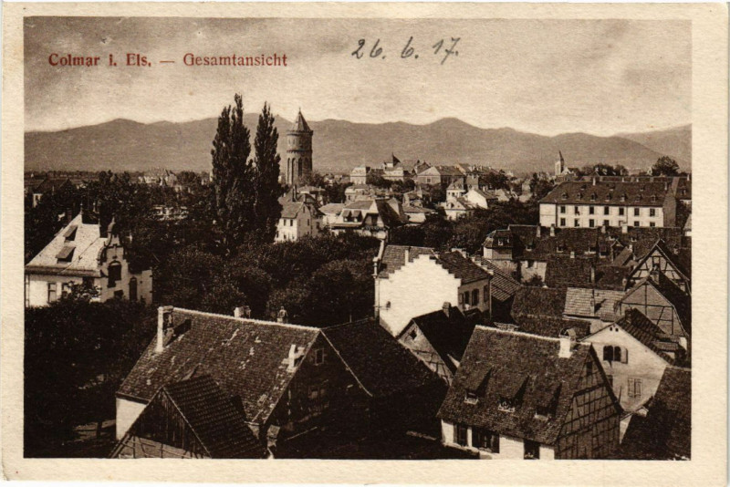 Carte postale ancienne Colmar i. Els. - Gesamtansicht à Colmar