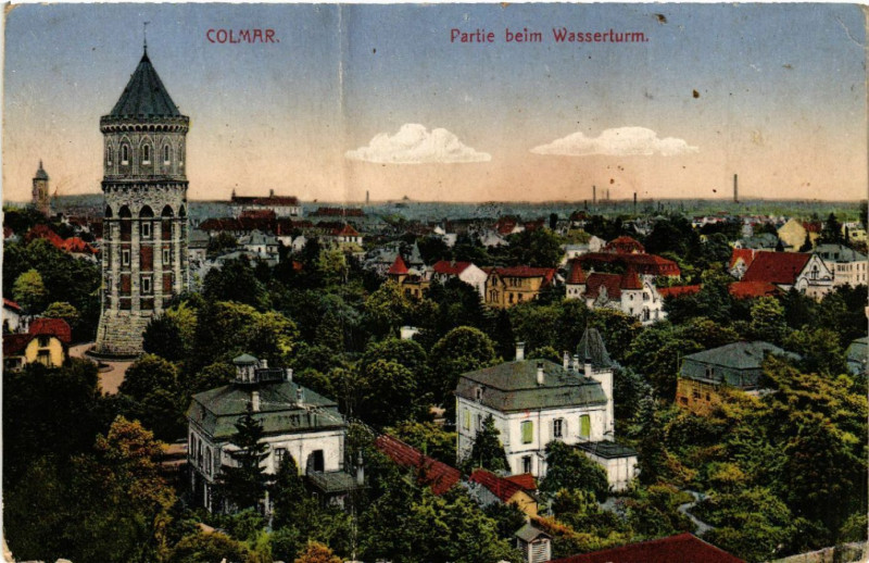 Carte postale ancienne Colmar - Partie beim Wasserturm à Colmar