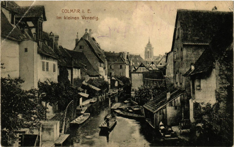 Carte postale ancienne Colmar - Im Kleinen Venedig à Colmar