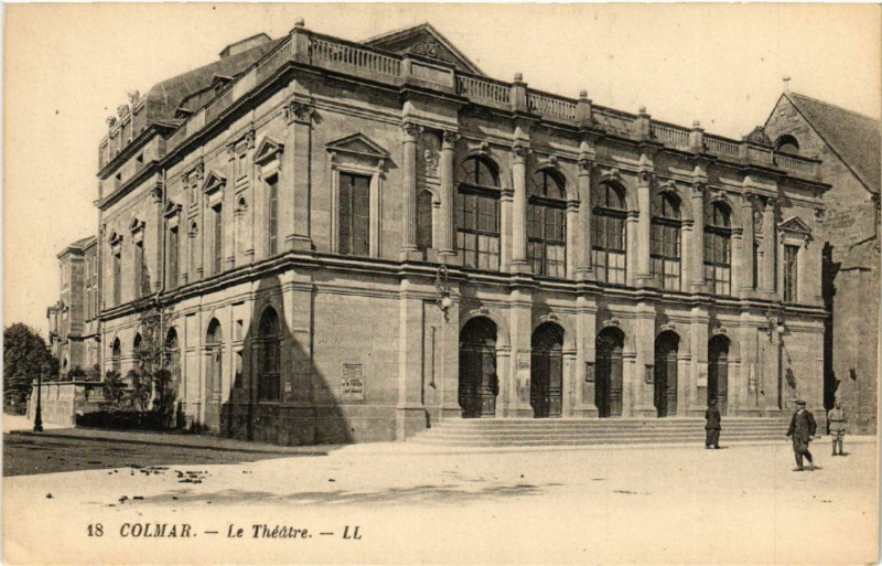 Carte postale ancienne Colmar - Le Theatre à Colmar