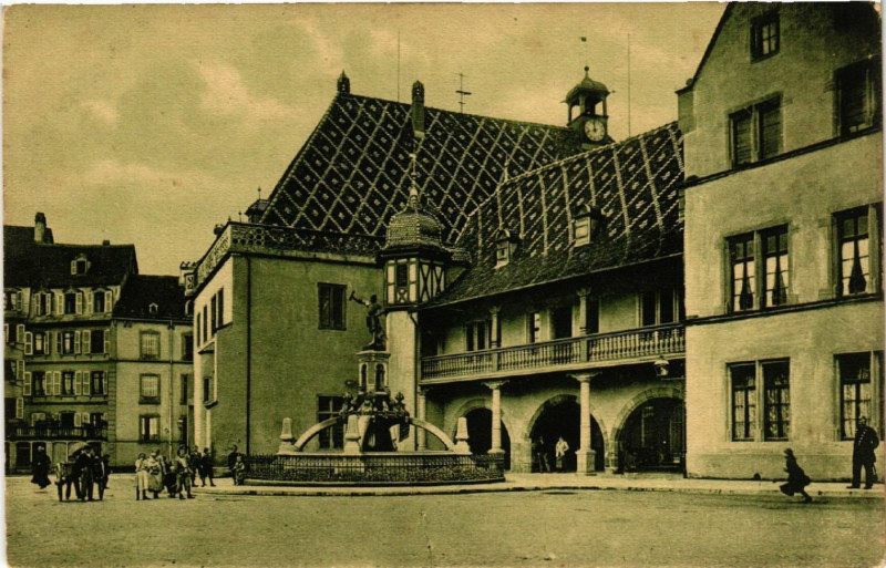 Carte postale ancienne Colmar i. E. - Kaufhaus - Hotel du commerce à Colmar