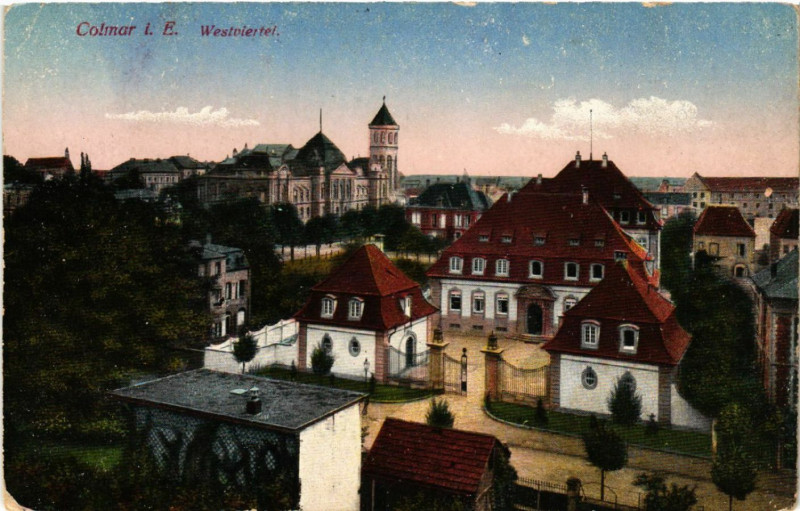 Carte postale ancienne Colmar i. Els - Westviertel à Colmar