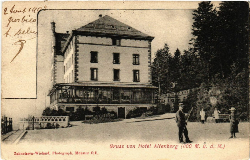 Carte postale ancienne Gruss von Hotel Altenberg