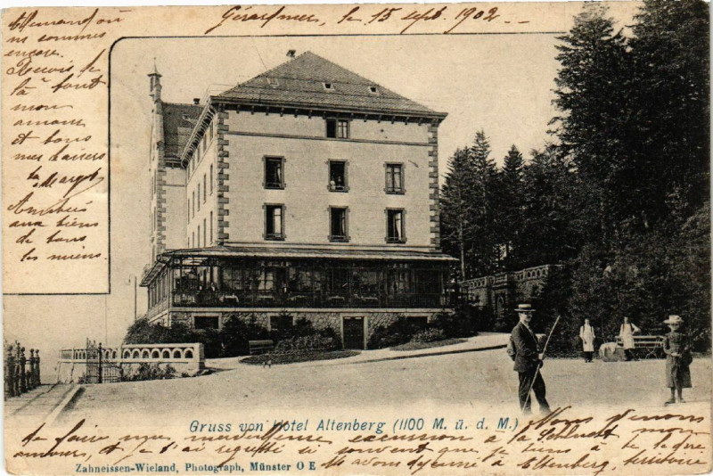 Carte postale ancienne Gruss von Hotel Altenberg