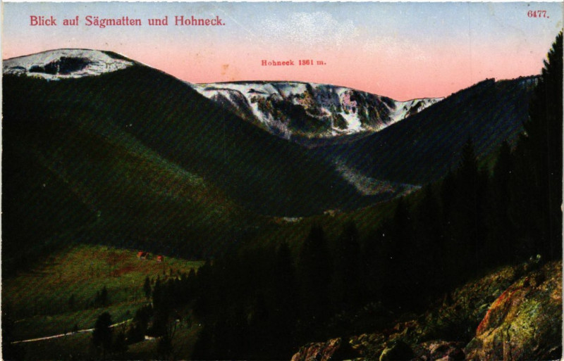 Carte postale ancienne Blick auf Sagmatten und Hohneck