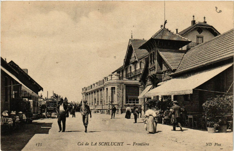 Carte postale ancienne Col de la Schlucht - Frontiere