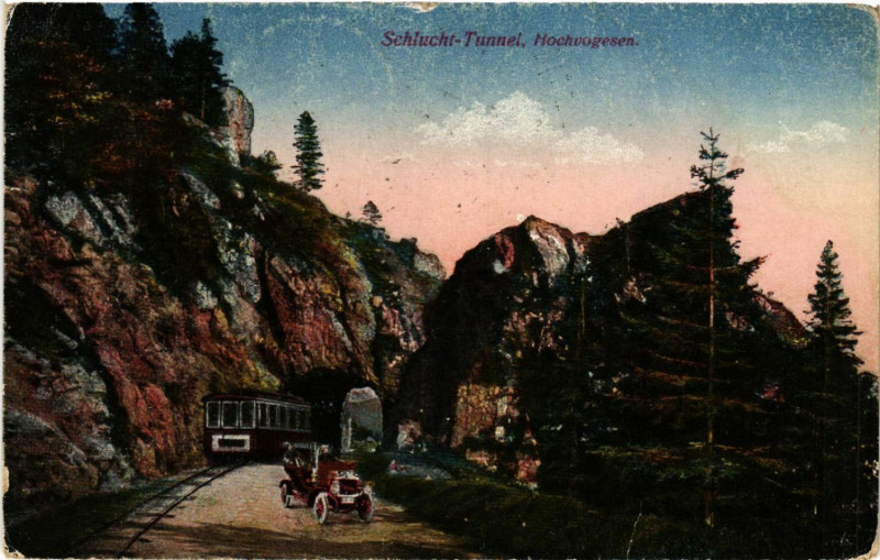 Carte postale ancienne Schlucht Tunnel