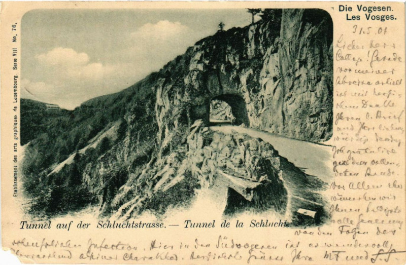 Carte postale ancienne Tunnel auf der Schluchtstrasse