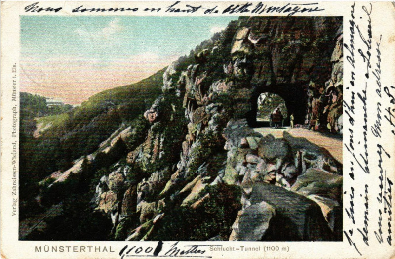 Carte postale ancienne Monsterthal - Sclucht-Tunnel
