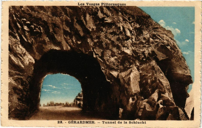 Carte postale ancienne Gerardmer - Tunnel de la Schlucht