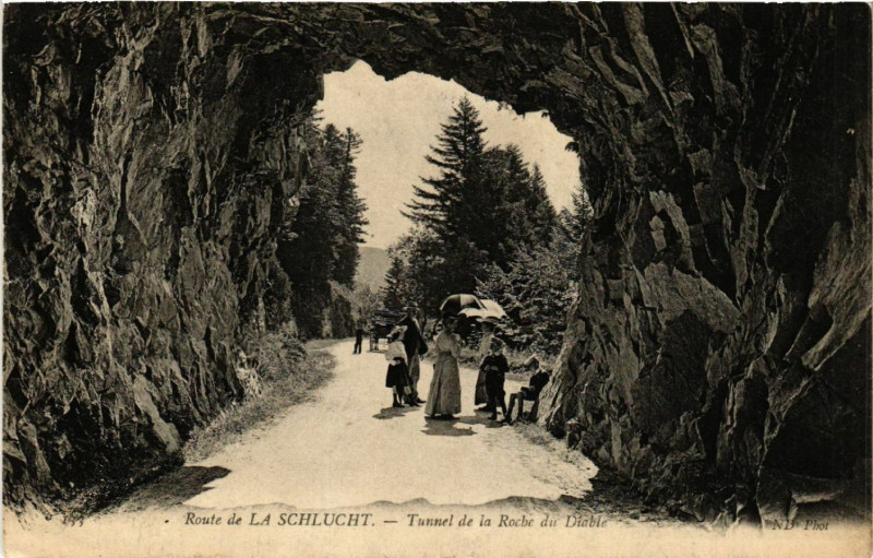 Carte postale ancienne Route de la Schlucht