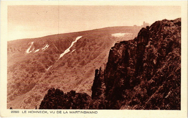Carte postale ancienne Le Hohneck vu de la Martinswand