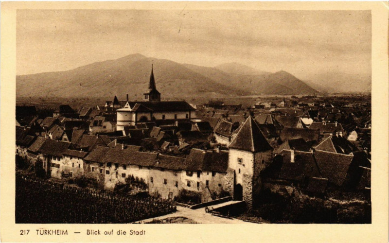 Carte postale ancienne Turkheim - Blick auf die Stadt