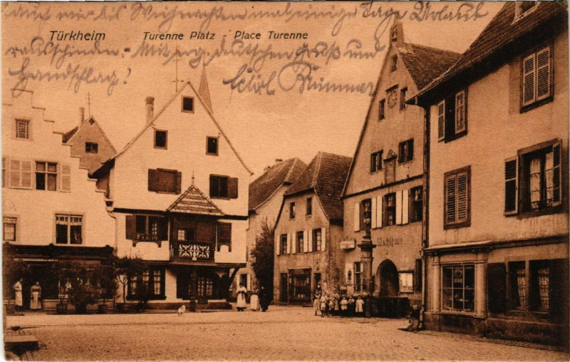 Carte postale ancienne Turkheim - Turenne Platz