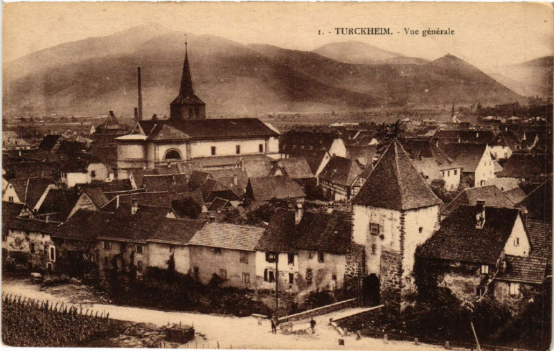 Carte postale ancienne Turckheim - Vue générale à Turckheim