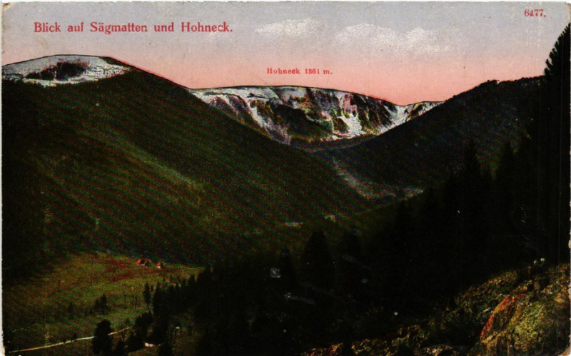 Carte postale ancienne Blick auf Sagmatten und Hohneck