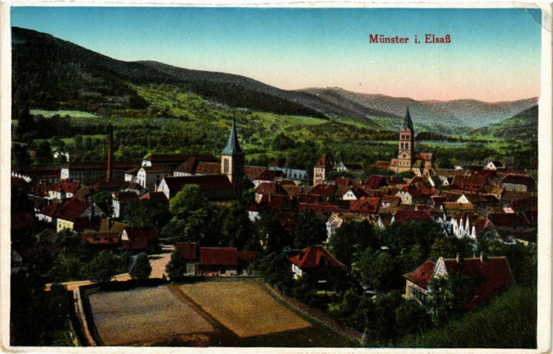 Carte postale ancienne Munster i. Els. à Munster