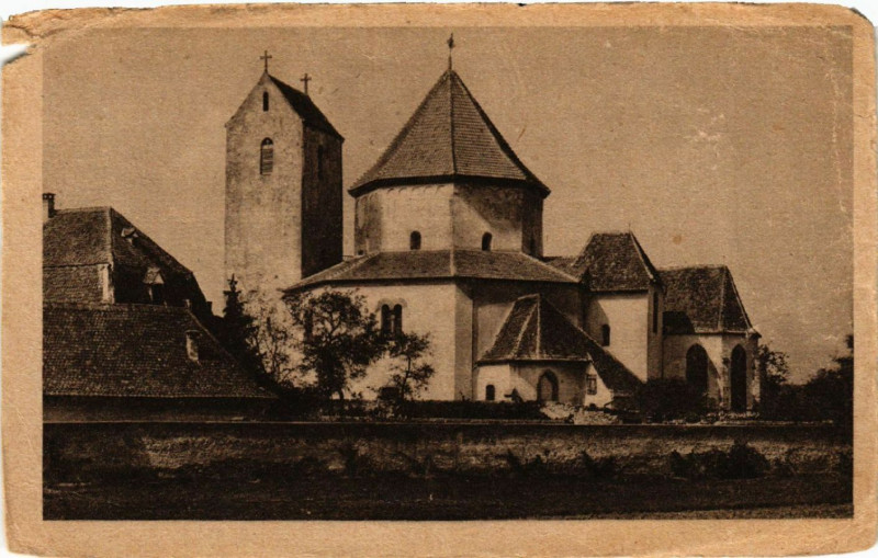 Carte postale ancienne Ottmarsheim - L'Eglise octogone à Ottmarsheim