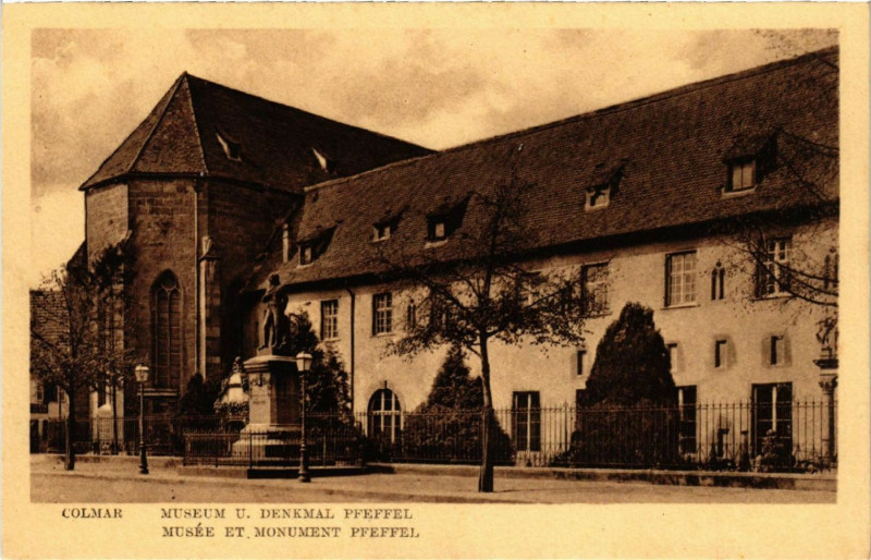 Carte postale ancienne Colmar - Museum u. Denkmal Pfeffel à Colmar