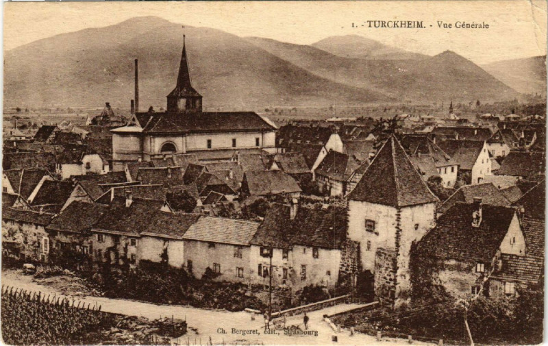 Carte postale ancienne Turckheim - Vue générale à Turckheim