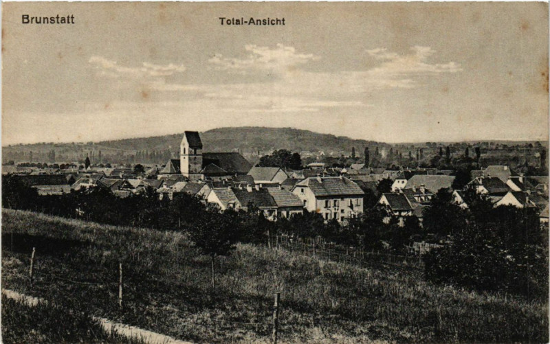 Carte postale ancienne Brunstatt - Total-Ansicht