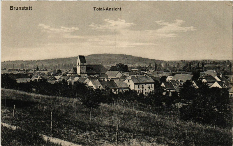 Carte postale ancienne Brunstatt - Total-Ansicht