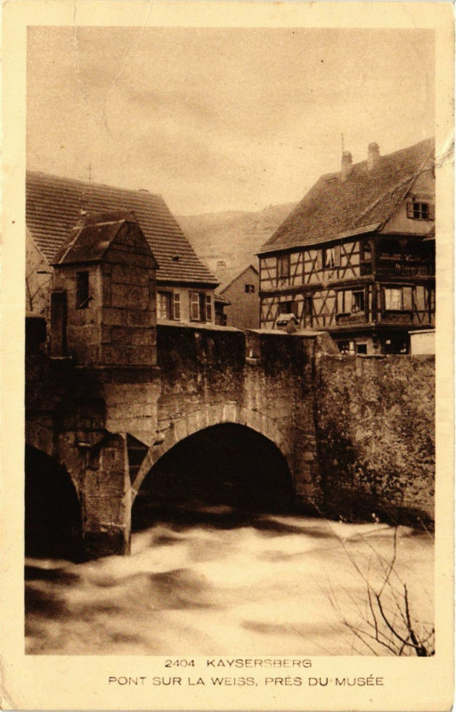 Carte postale ancienne Pont sur la Weiss pres du Musée