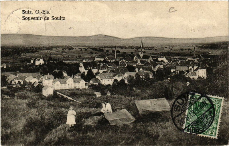 Carte postale ancienne Sulz O.-Els - Souvenir de Soultz