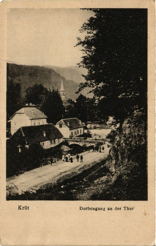 Carte postale ancienne Krut- Dorfeingang an der Thur