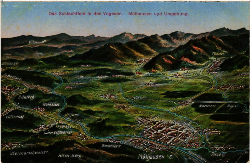 Carte postale ancienne Das Schlachtfeld in den Vogesen