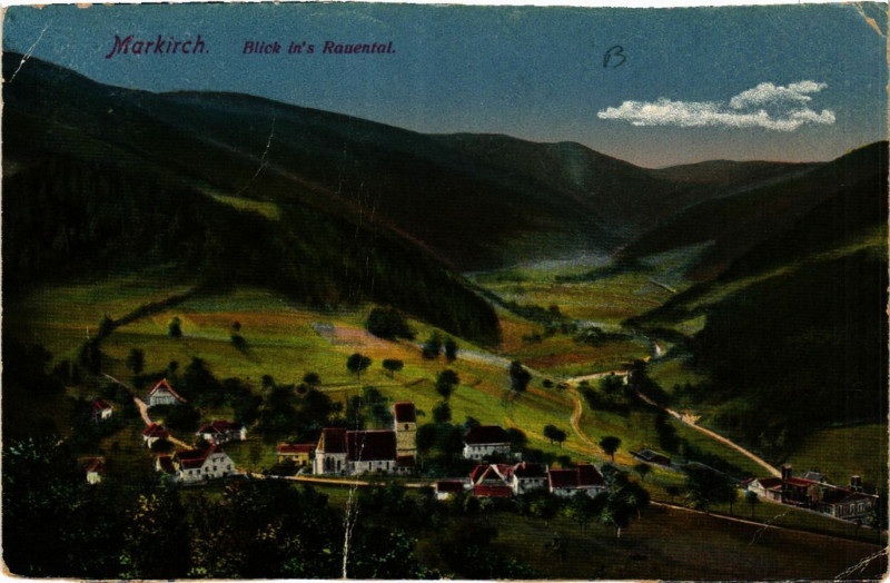 Carte postale ancienne Markirch - Blick un's Rauental