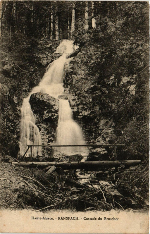 Carte postale ancienne Haute-Alsace - Ranspach - Cascade du Bruscher à Ranspach