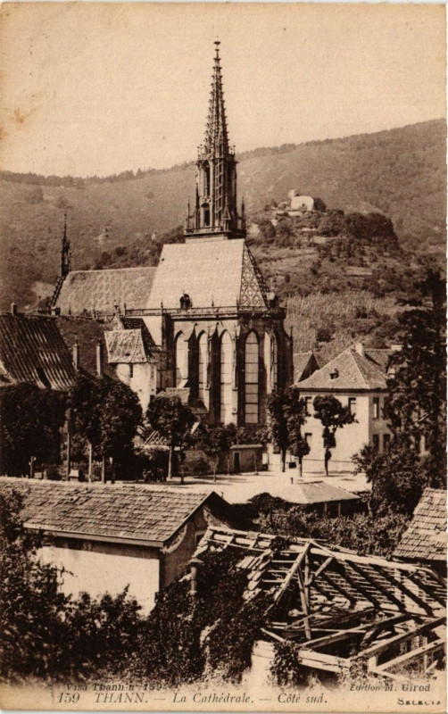 Carte postale ancienne Thann - La Cathedrale à Thann
