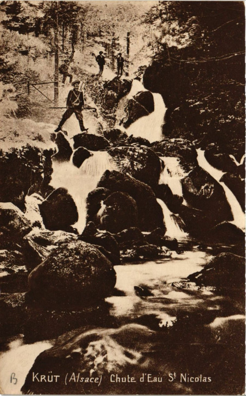 Carte postale ancienne Krut- Chute d'Eau Saint-Nicolas