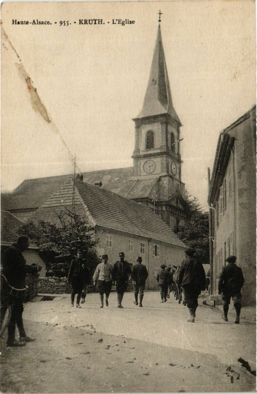 Carte postale ancienne Haute-Alsace - Kruth - L'Eglise à Kruth