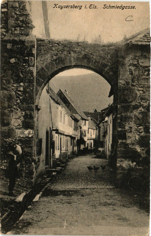 Carte postale ancienne Kaysersberg - Schmiedgasse