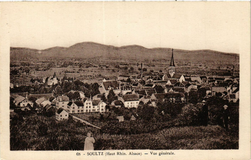 Carte postale ancienne Soultz - Vue générale