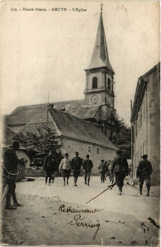 Carte postale ancienne Haute-Alsace - Kruth - L'Eglise à Kruth