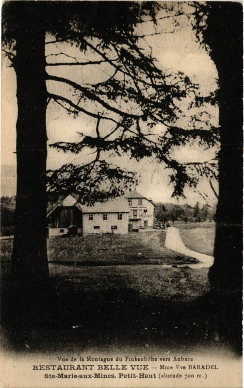 Carte postale ancienne Restaurant Belle Vue - Sainte-Marie-aux-Mines à Sainte-Marie-aux-Mines