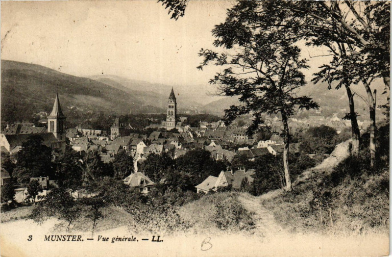 Carte postale ancienne Munster - Vue générale à Munster