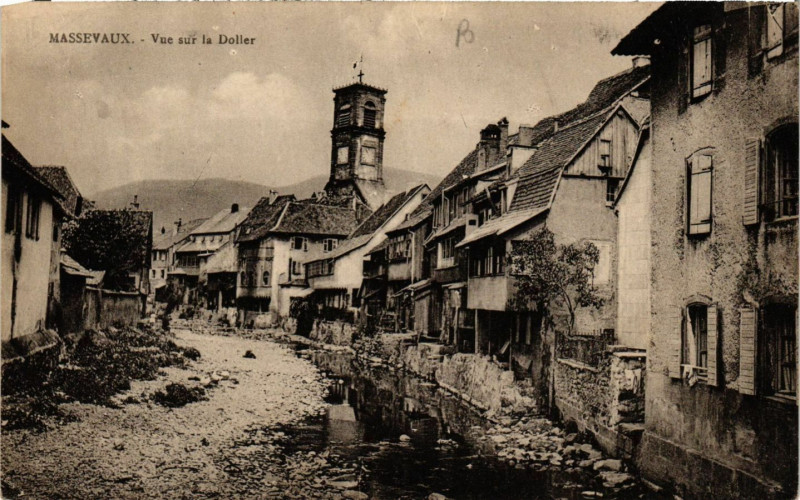 Carte postale ancienne Massevaux - Vue sur le Doller