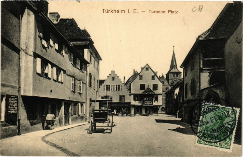 Carte postale ancienne Turkheim - Turenne Platz