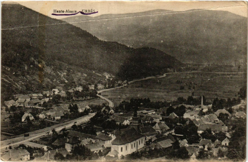 Carte postale ancienne Haute-Alsace - Urbes à Urbès