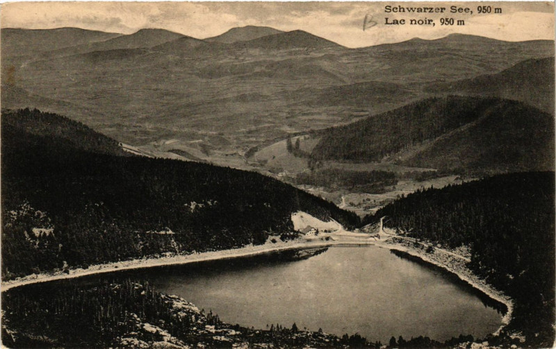 Carte postale ancienne Schwarzer See - Lac noir