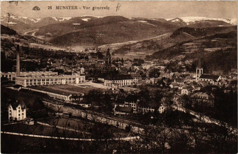 Carte postale ancienne Munster - Vue générale à Munster